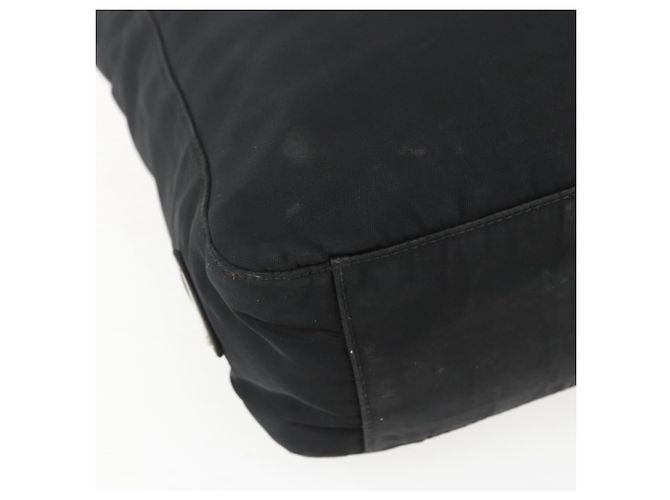 PRADA Borsa a mano in nylon nero argento Auth ar13894 - vista 15