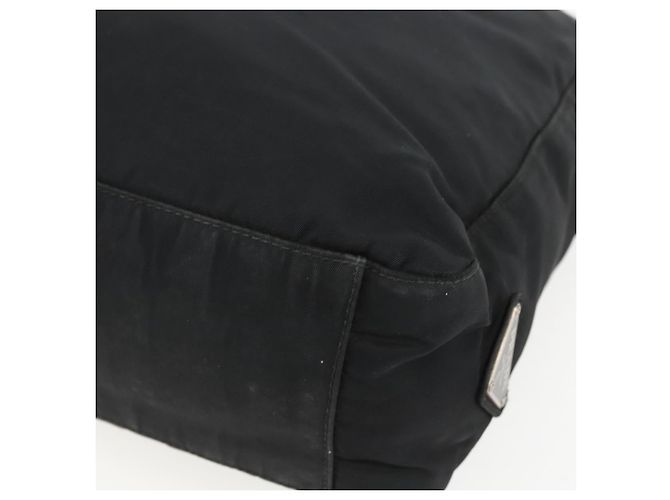 PRADA Borsa a mano in nylon nero argento Auth ar13894 - vista 16