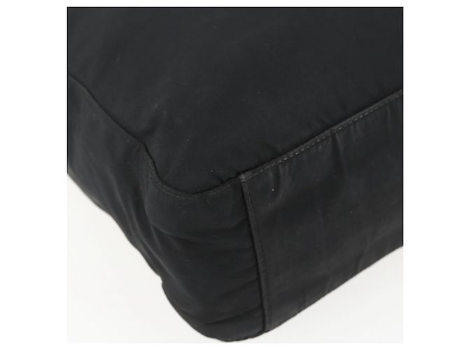 PRADA Borsa a mano in nylon nero argento Auth ar13894 - vista 17