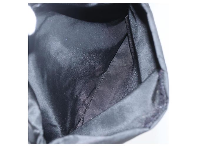 PRADA Borsa a mano in nylon nero argento Auth ar13894 - vista 24