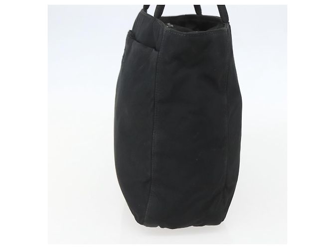 PRADA Borsa a mano in nylon nero argento Auth ar13894 - vista 4