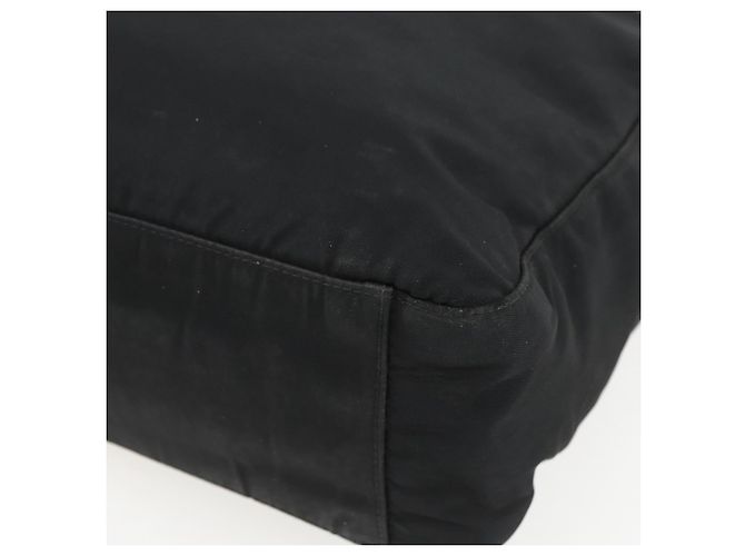 PRADA Borsa a mano in nylon nero argento Auth ar13894 - vista 8