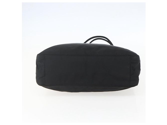 Bolso Tote Prada de Nailon Negro Plata Auth 158382 - vista 5