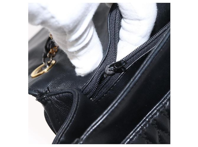 BALLY Borsa a Spalla con Catena Pelle Nera Oro Auth 160803 Nero D'oro - vista 11