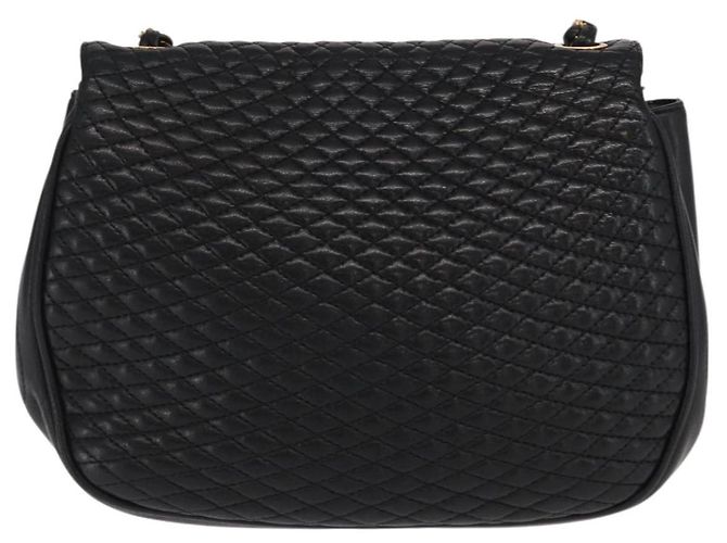 BALLY Borsa a Spalla con Catena Pelle Nera Oro Auth 160803 Nero D'oro - vista 2