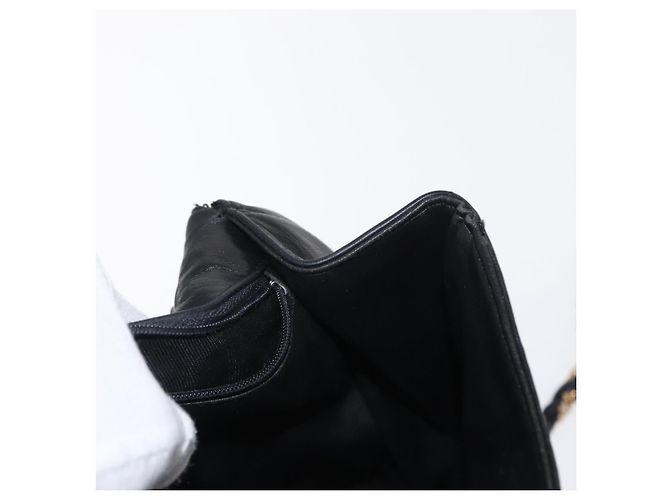 BALLY Borsa a Spalla con Catena Pelle Nera Oro Auth 160803 Nero D'oro - vista 21