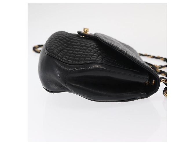BALLY Borsa a Spalla con Catena Pelle Nera Oro Auth 160803 Nero D'oro - vista 3