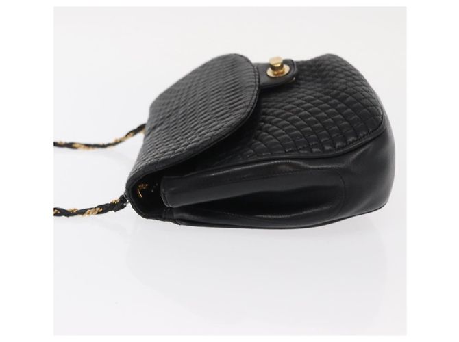 BALLY Borsa a Spalla con Catena Pelle Nera Oro Auth 160803 Nero D'oro - vista 4