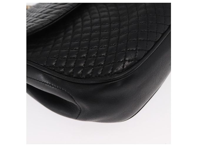 BALLY Borsa a Spalla con Catena Pelle Nera Oro Auth 160803 Nero D'oro - vista 8