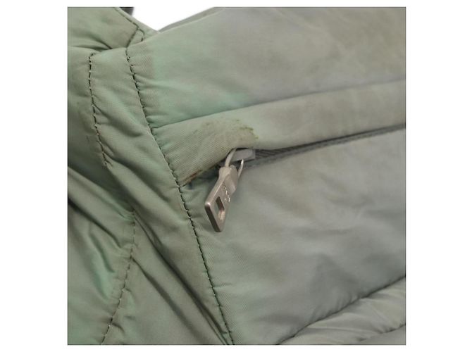 PRADA Borsa a Spalla Sportiva in Nylon Verde Argento Auth ka1103 - vista 17