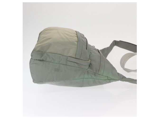 PRADA Borsa a Spalla Sportiva in Nylon Verde Argento Auth ka1103 - vista 3