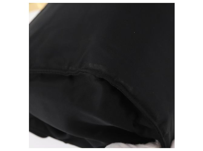 PRADA Borsa a mano in nylon nero dorato Auth 158131 D'oro - vista 15