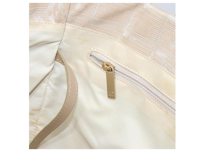 CHANEL Nuova Borsa Tote da Viaggio Nylon Beige Oro CC Auth 158686 D'oro - vista 18