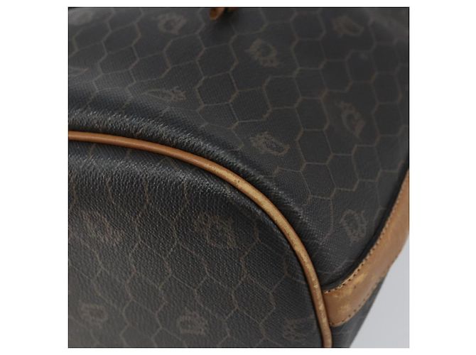 Borsa a spalla in tela a nido d'ape PVC nera e oro Christian Dior Auth gh1414 Nero D'oro - vista 10