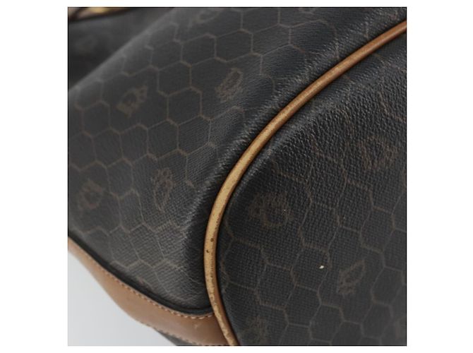 Borsa a spalla in tela a nido d'ape PVC nera e oro Christian Dior Auth gh1414 Nero D'oro - vista 11
