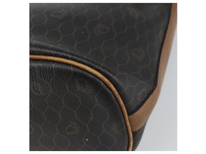 Borsa a spalla in tela a nido d'ape PVC nera e oro Christian Dior Auth gh1414 Nero D'oro - vista 12