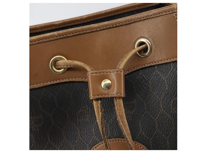 Borsa a spalla in tela a nido d'ape PVC nera e oro Christian Dior Auth gh1414 Nero D'oro - vista 14