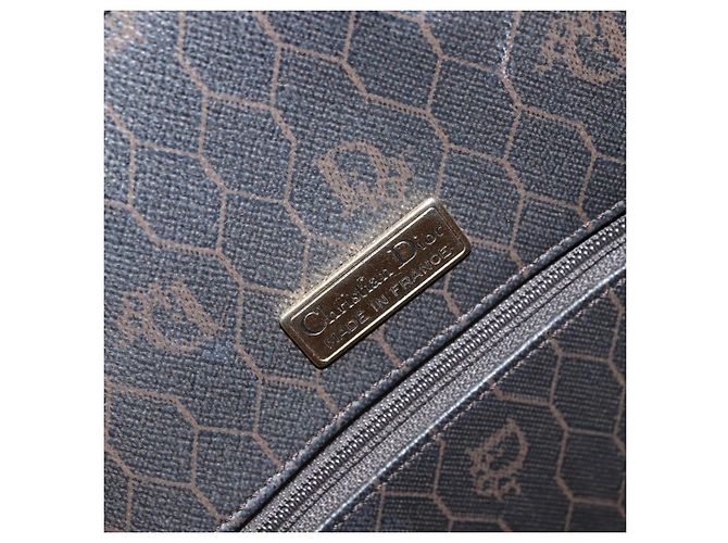 Borsa a spalla in tela a nido d'ape PVC nera e oro Christian Dior Auth gh1414 Nero D'oro - vista 16
