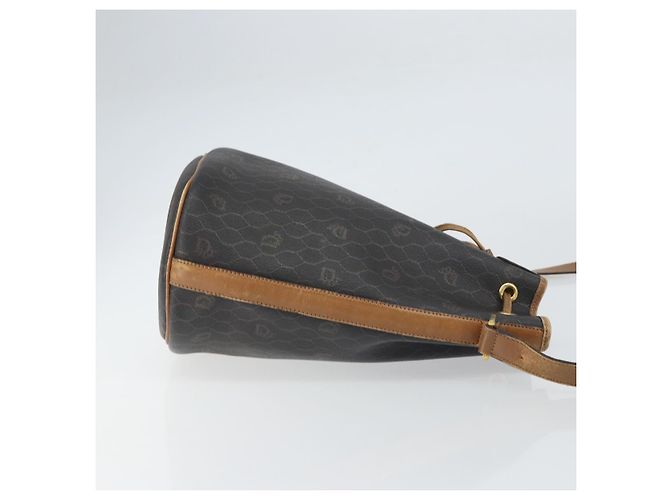 Borsa a spalla in tela a nido d'ape PVC nera e oro Christian Dior Auth gh1414 Nero D'oro - vista 4