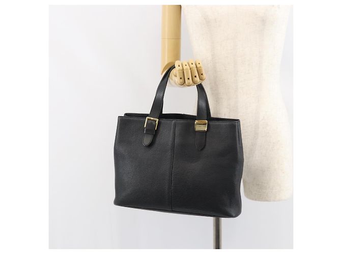 Borsa a mano in pelle nera e oro BURBERRY Auth bs31757 Nero D'oro - vista 21