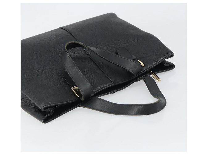 Borsa a mano in pelle nera e oro BURBERRY Auth bs31757 Nero D'oro - vista 6