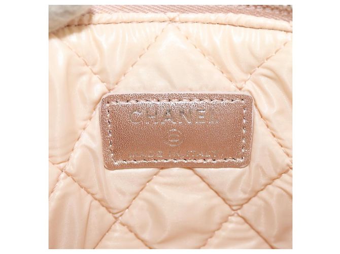 CHANEL Pochette Matelassé in Pelle di Agnello Rosa Oro CC Auth 157936M D'oro - vista 14