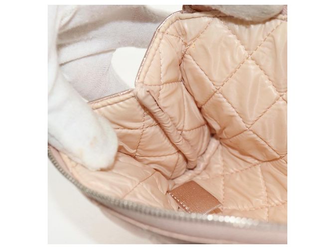 CHANEL Pochette Matelassé in Pelle di Agnello Rosa Oro CC Auth 157936M D'oro - vista 17