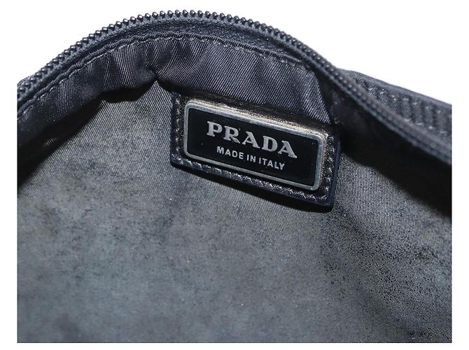 Borsa a Spalla PRADA Nylon Nero Argento Autentica am9977 - vista 10
