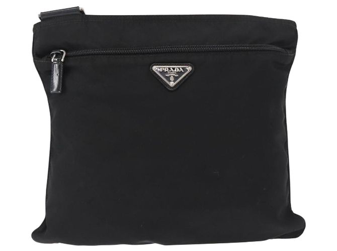 Borsa a Spalla PRADA Nylon Nero Argento Autentica am9977 - vista 13