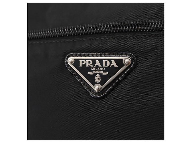 Borsa a Spalla PRADA Nylon Nero Argento Autentica am9977 - vista 18