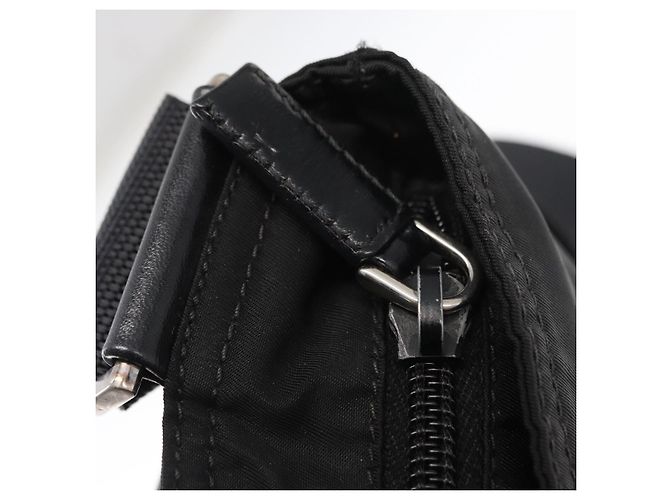 Borsa a Spalla PRADA Nylon Nero Argento Autentica am9977 - vista 9