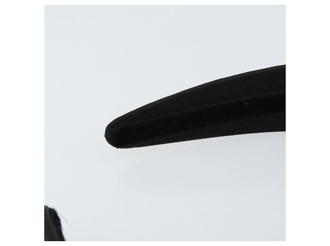CHANEL COCO Marca Katyusha Cappello Satin Nero CC Auth ka1105V - vista 10