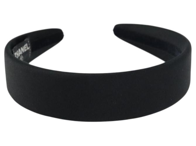 CHANEL COCO Marca Katyusha Cappello Satin Nero CC Auth ka1105V - vista 2