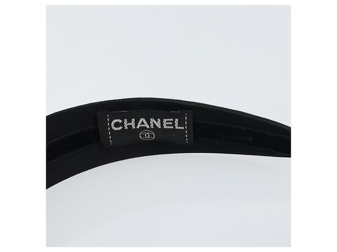 CHANEL COCO Marca Katyusha Cappello Satin Nero CC Auth ka1105V - vista 7
