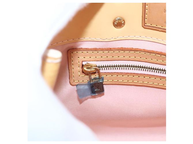 LOUIS VUITTON Borsa Reade PM Monogram Vernis Rosa Marshmallow M91306 Auth ka1034 - vista 18