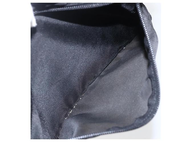 PRADA Borsa a mano in nylon nero argento Auth ar13896 - vista 11