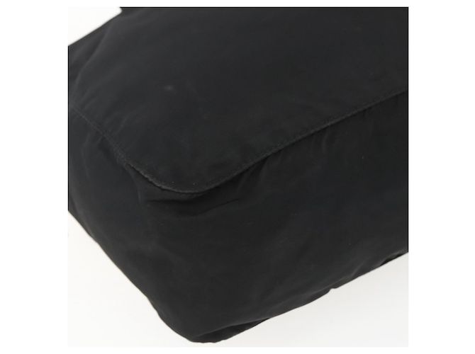 PRADA Borsa a mano in nylon nero argento Auth ar13896 - vista 14