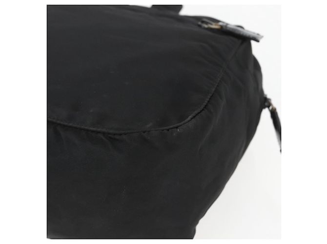 PRADA Borsa a mano in nylon nero argento Auth ar13896 - vista 15