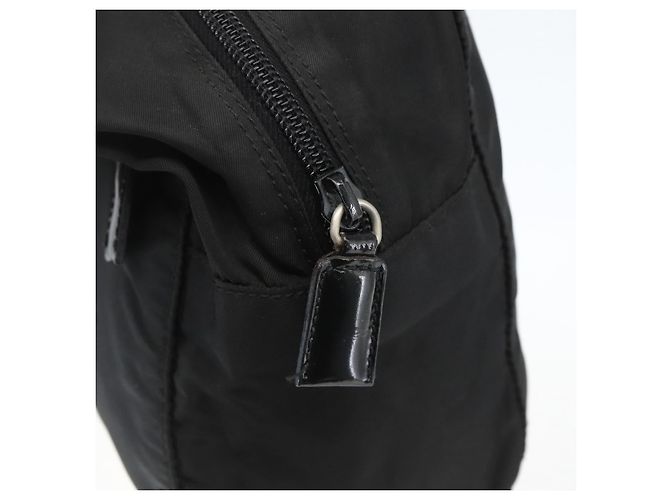 PRADA Borsa a mano in nylon nero argento Auth ar13896 - vista 18