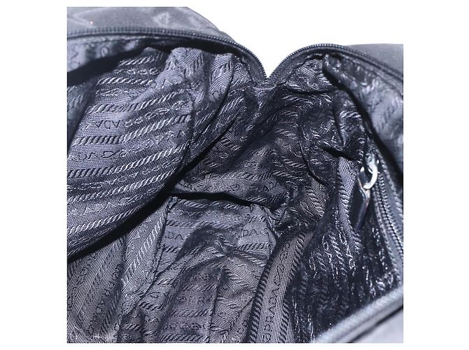 PRADA Borsa a mano in nylon nero argento Auth ar13896 - vista 22