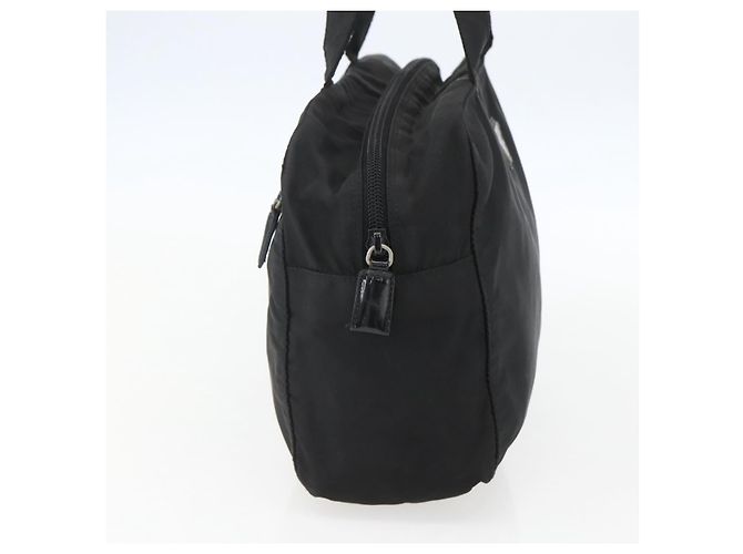 PRADA Borsa a mano in nylon nero argento Auth ar13896 - vista 3