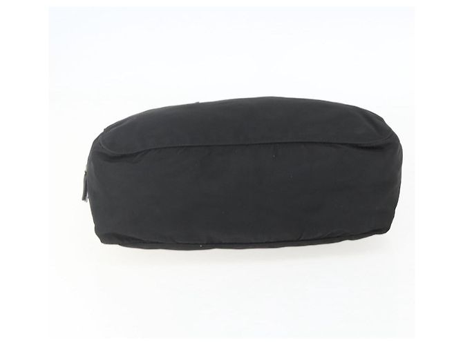 PRADA Borsa a mano in nylon nero argento Auth ar13896 - vista 5