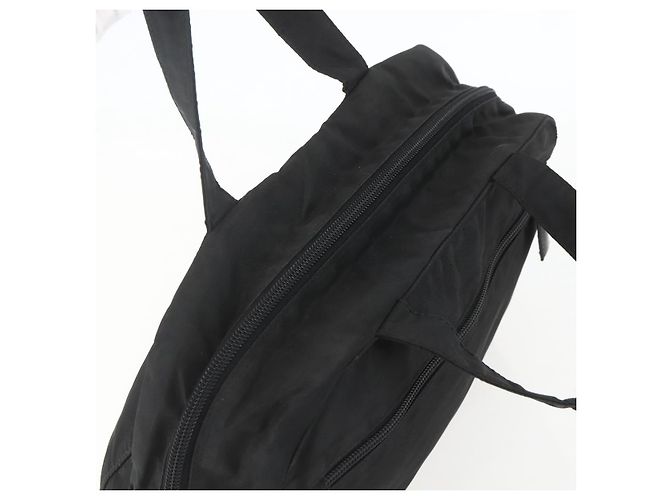PRADA Borsa a mano in nylon nero argento Auth ar13896 - vista 6