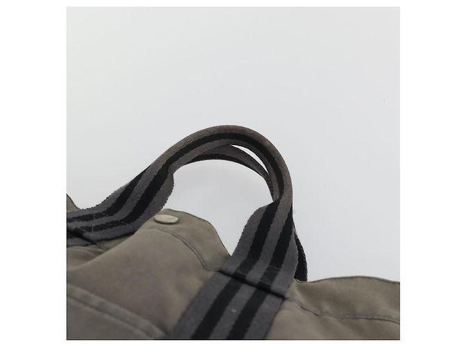 Hermès HERMES Fourre Tout MM Tote Bag aus Canvas 2 Set Grau Schwarz Auth mr1736 Braun - Ansicht 14