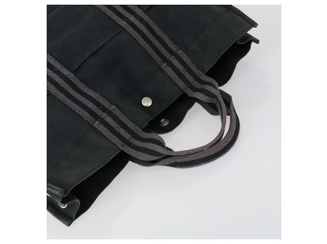 Hermès HERMES Fourre Tout MM Tote Bag aus Canvas 2 Set Grau Schwarz Auth mr1736 Braun - Ansicht 5