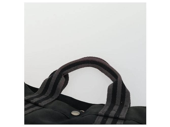 Hermès HERMES Fourre Tout MM Tote Bag aus Canvas 2 Set Grau Schwarz Auth mr1736 Braun - Ansicht 6