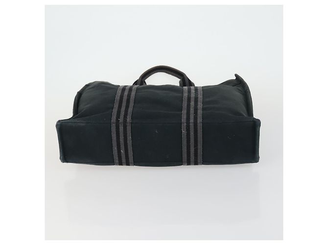 Hermès HERMES Fourre Tout MM Tote Bag aus Canvas 2 Set Grau Schwarz Auth mr1736 Braun - Ansicht 7