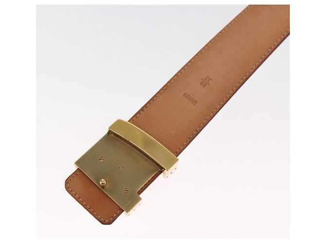 LOUIS VUITTON Multicolor Ceinture LV Printed Initials Studs M6909 Auth 159470V White - view 15