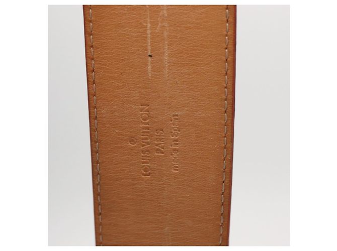LOUIS VUITTON Multicolor Ceinture LV Printed Initials Studs M6909 Auth 159470V White - view 23