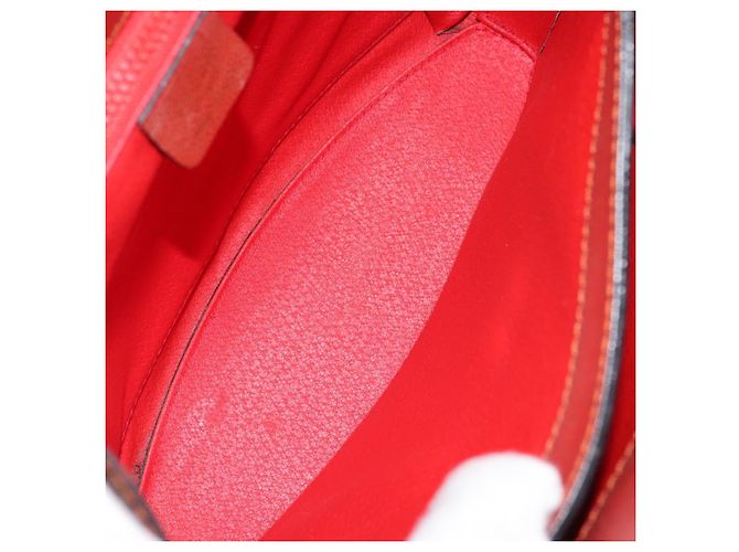 Céline Borsa a mano CELINE in pelle rossa e oro Auth bs32099 Rosso D'oro - vista 10